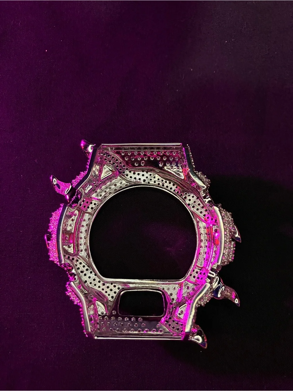 G Shock Moissanite Iced Out Bezel DW-6900